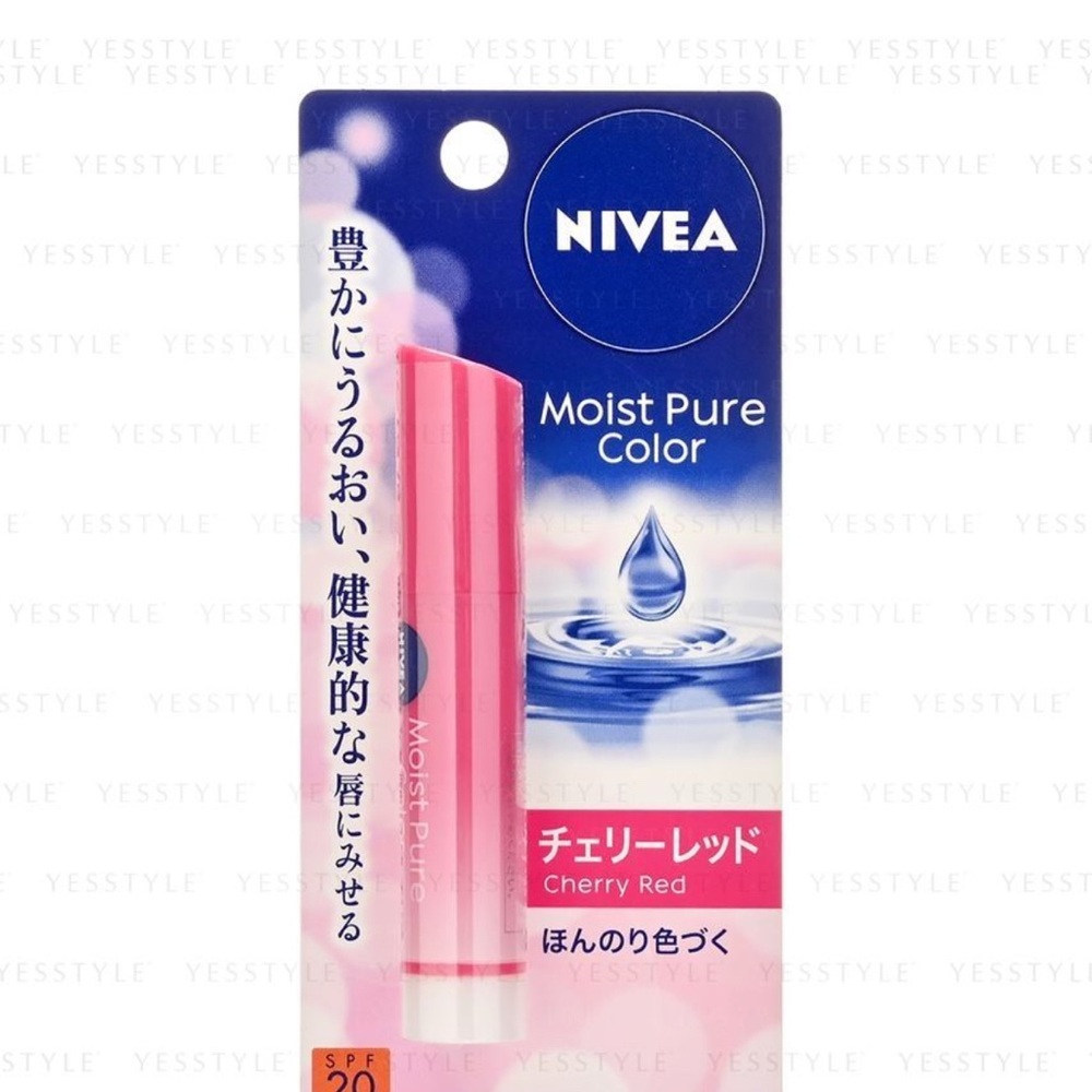 NIVEA Japan Moist Pure Color Lip Balm SPF 20 - Cherry Red (BN & Sealed)